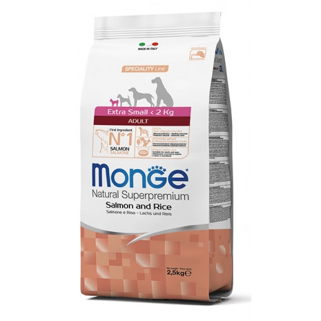 MONGE EXTRA SMALL ADULT SALMONE E RISO 800 GR