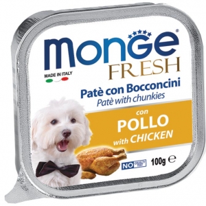 MONGE FRESH PATE E BOCCONCINI AL POLLO GR 100