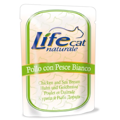 LIFE CAT POLLO E PESCE BIANCO 70 GR