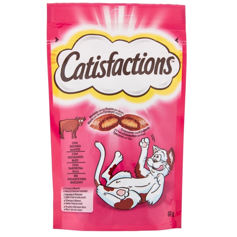 CATISFACTION SNACK GR 60 MANZO