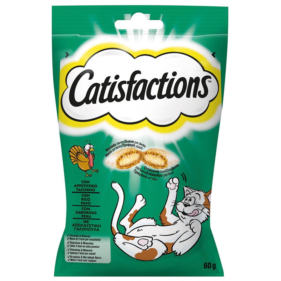 CATISFACTIONS SNACK TACCHINO 60 GR