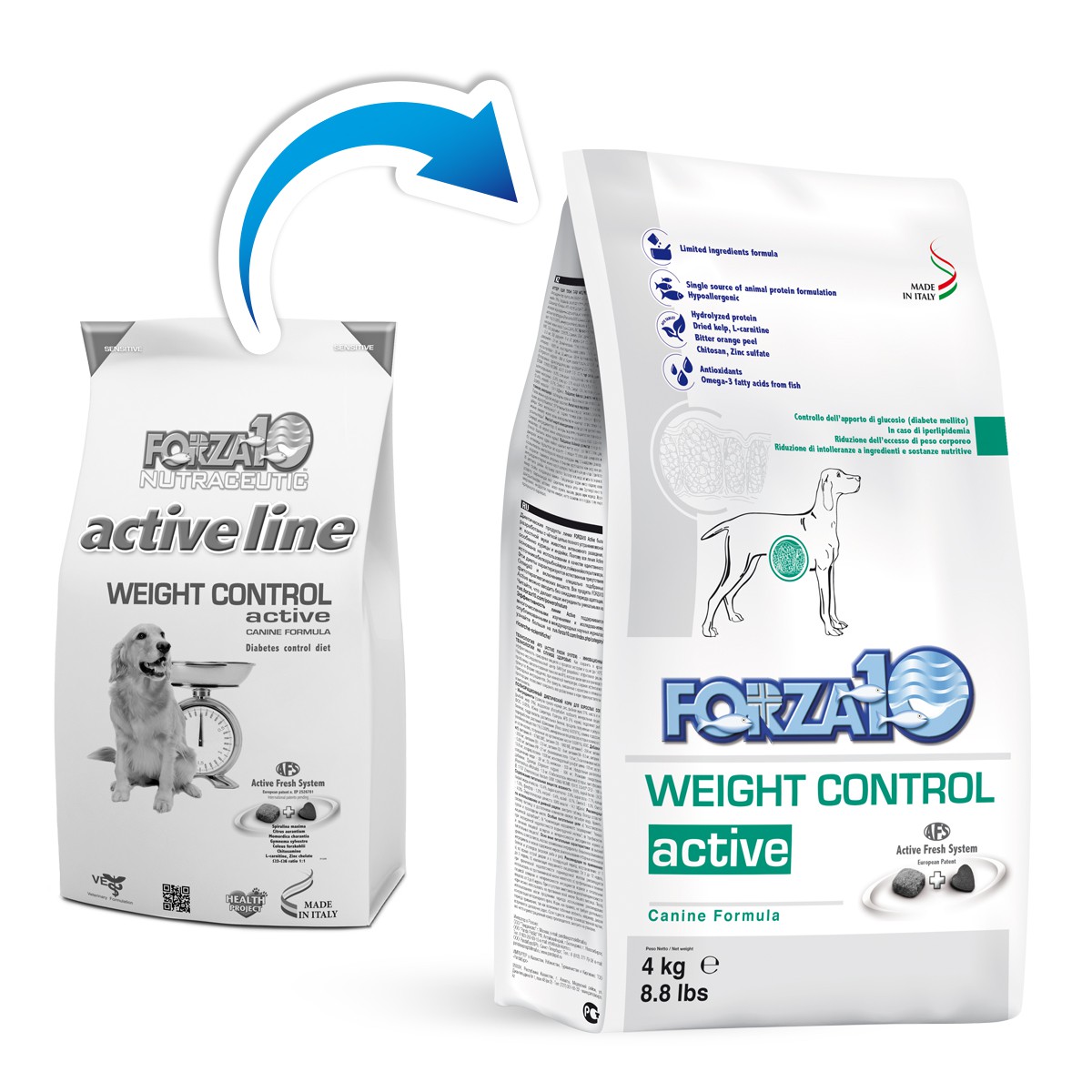 FORZA 10 CANE WEIGHT CONTROL ACTIVE 4KG