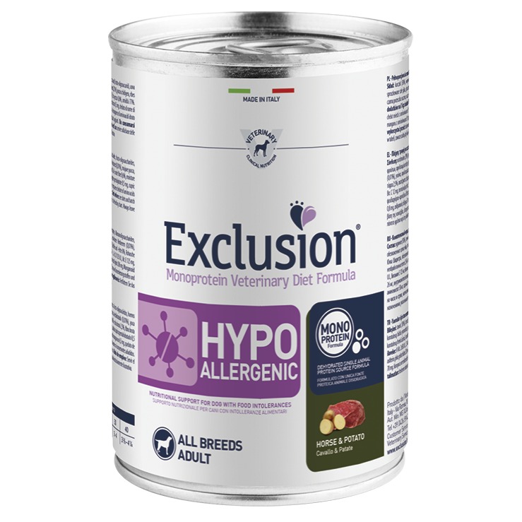EXCLUSION HYPOALLERGETIC HORSE AND POTATO 400 GR.