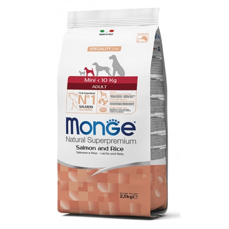 MONGE MINI ADULT SALMONE E RISO 2,5KG