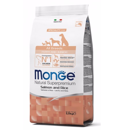 MONGE ALL BREEDS PUPPY SALMONE RISO 12KG