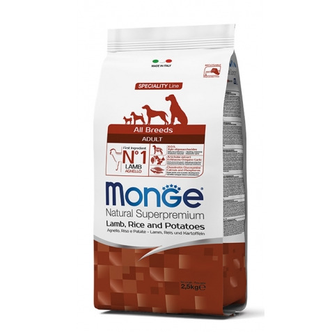 MONGE CANE ALL BREEDS ADULT AGN/RIS/PAT 12KG