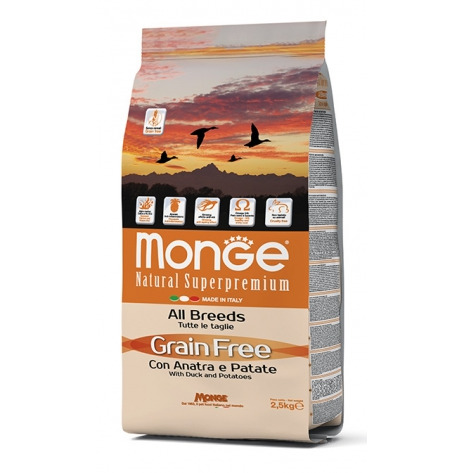 MONGE GRAIN FREE ALL BREEDS ANATRA E PATATE 12KG