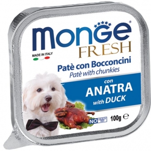 MONGE FRESH PATE E BOCCONCINI CON ANATRA  GR 100