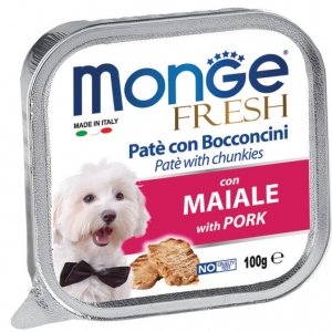 MONGE FRESH PATE E BOCCONCINI AL MAIALE GR 100