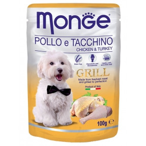 MONGE GRILL BOCCONCINI POLLO E TACCHINO 100GR