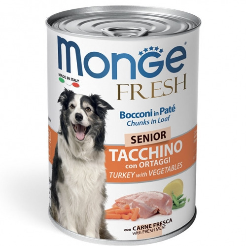 MONGE FRESH SENIOR TACCHINO 400 GR