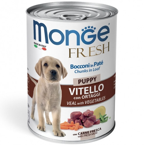 MONGE FRESH PUPPY VITELLO 400 GR