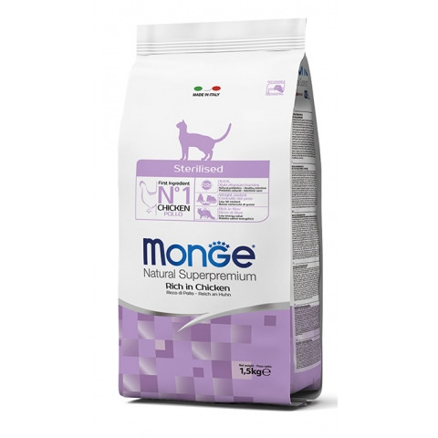 MONGE GATTO STERILIZED AL POLLO 1.5KG