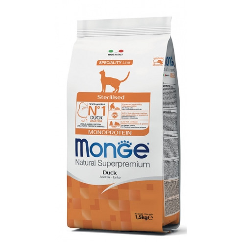 MONGE STERILIZZATO GATTO ANATRA 