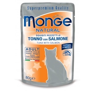 MONGE BUSTE TONNO E SALMONE 80GR