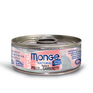 MONGE NATURAL POLLO E GAMBERETTI 80GR