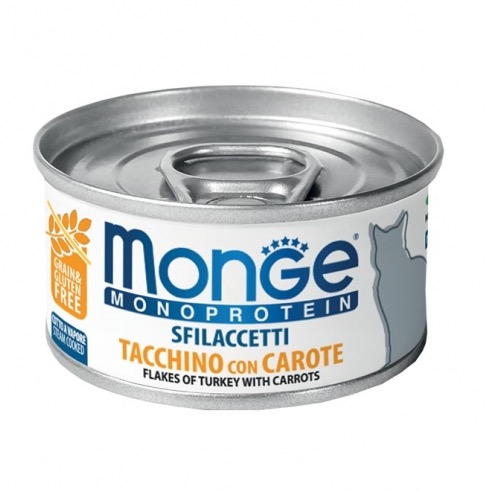 MONGE SFILACCETTI TACCHINO E CAROTE 80GR 