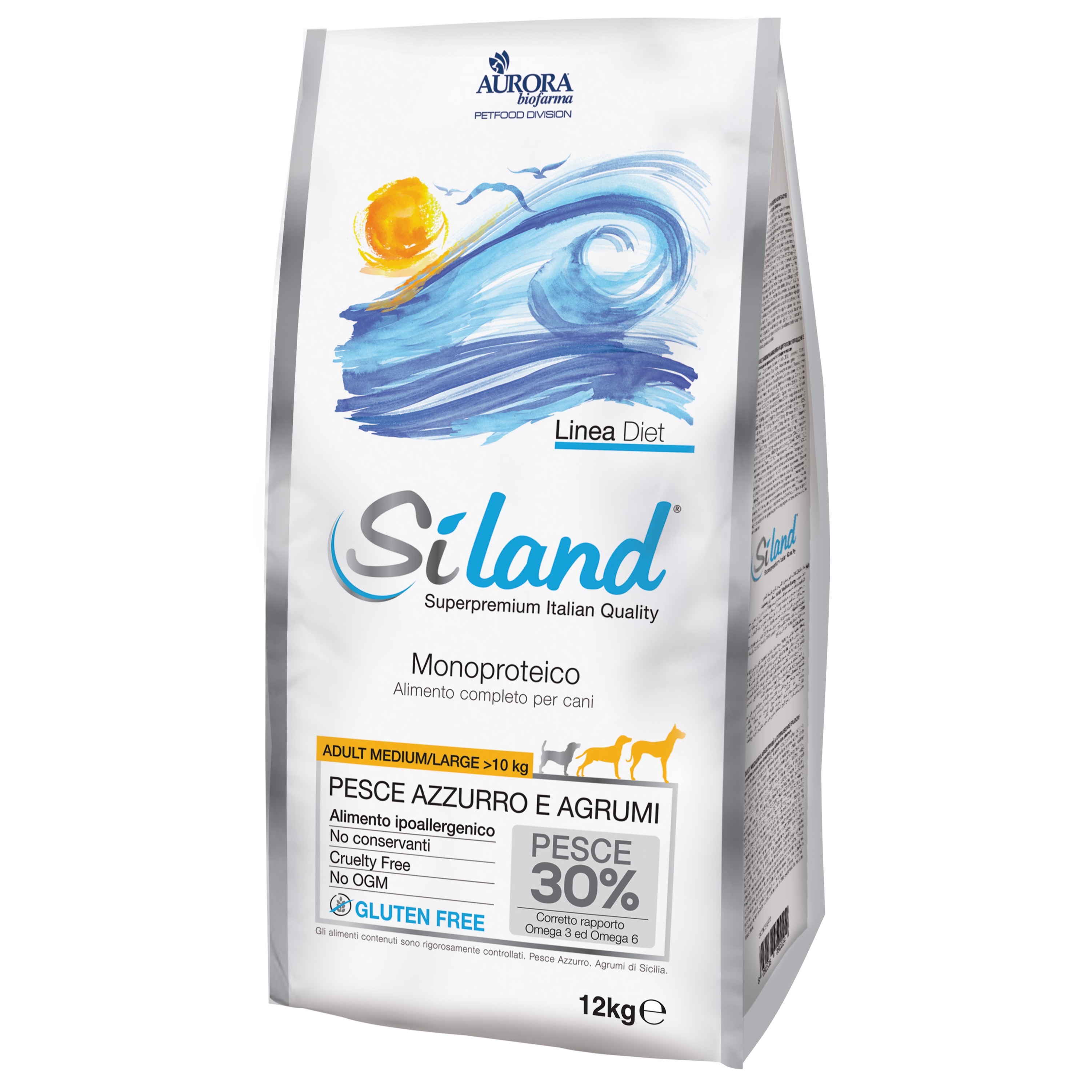 SILAND ADULT MED/LAR PESCE 12 KG