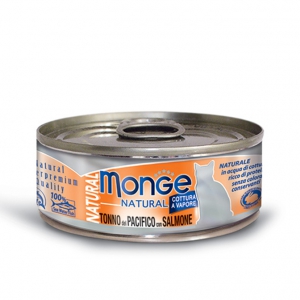 MONGE NATURAL TONNO CON SALMONE 80G