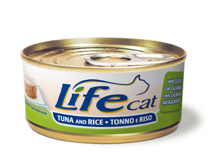 LIFECAT TONNO RISO CALAMARI 170GR