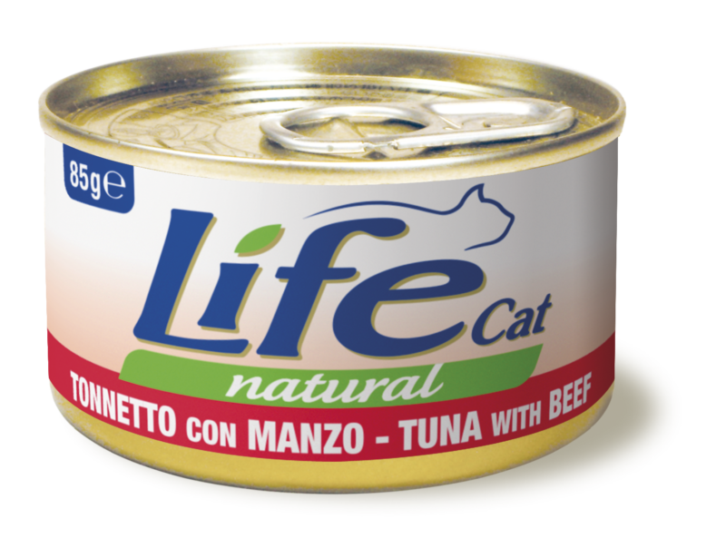 LIFE CAT TONNO E MANZO 85 GR