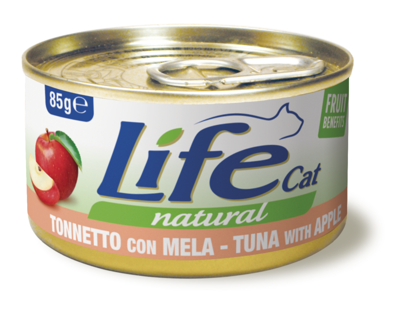 LIFE CAT TONNO CON MELA 85 GR