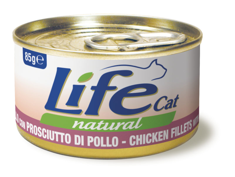 LIFE CAT POLLO CON PROSCIUTTO 85 GR