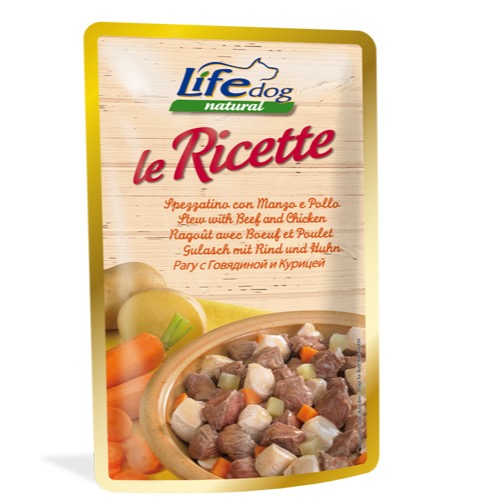 LIFE RICETTE SPEZZATINO MANZO POLLO 95GR