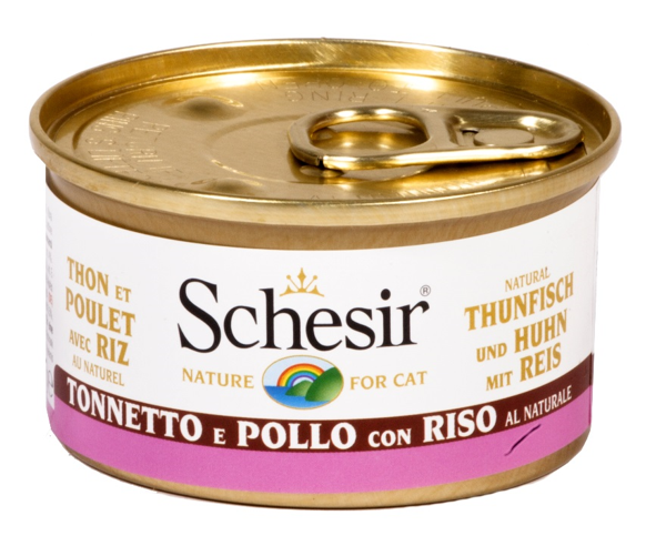 SCHESIR TONNO POLLO E RISO AL NATURALE 85 GR