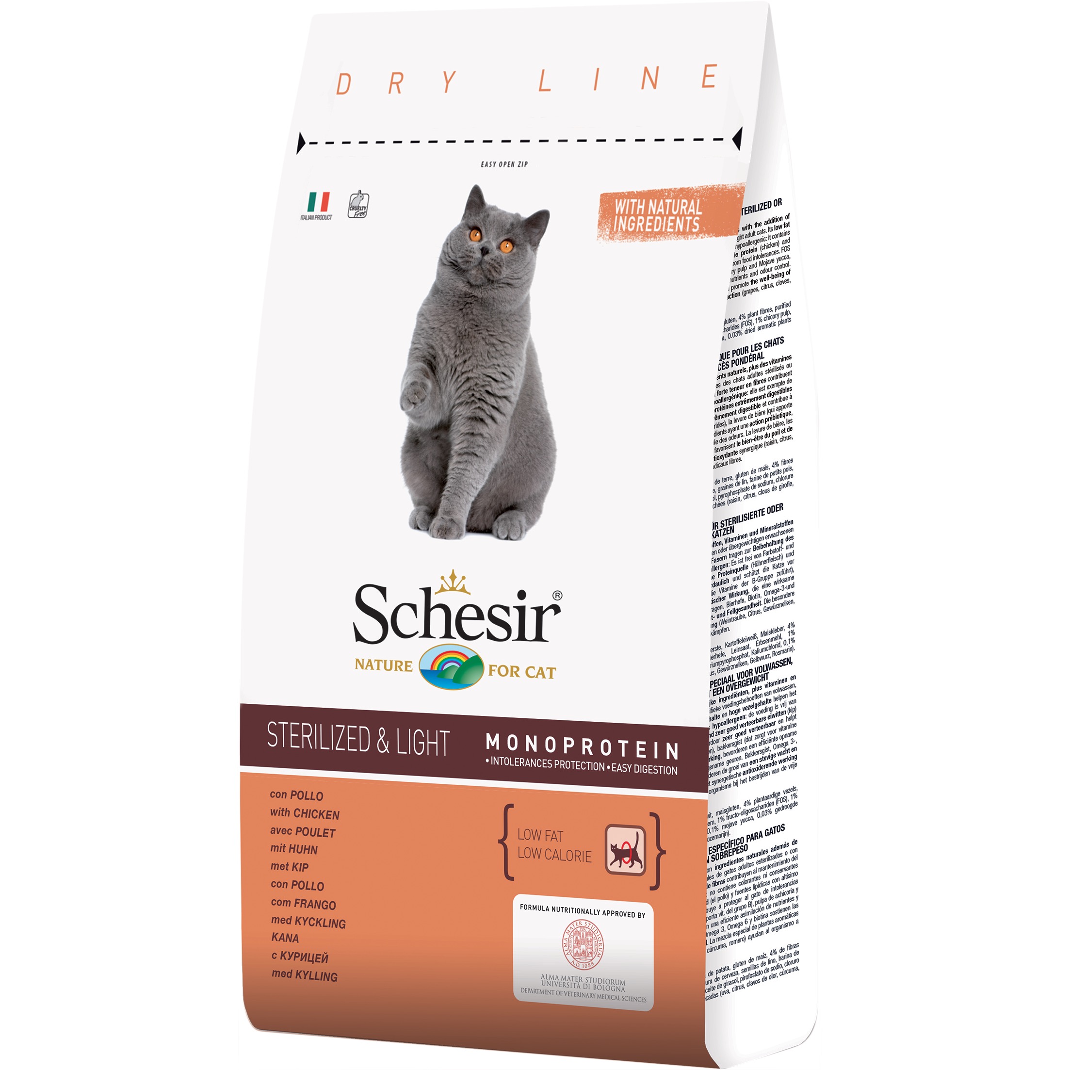 SCHESIR MANTENIMENTO STERILIZED E LIGHT 1,5 KG