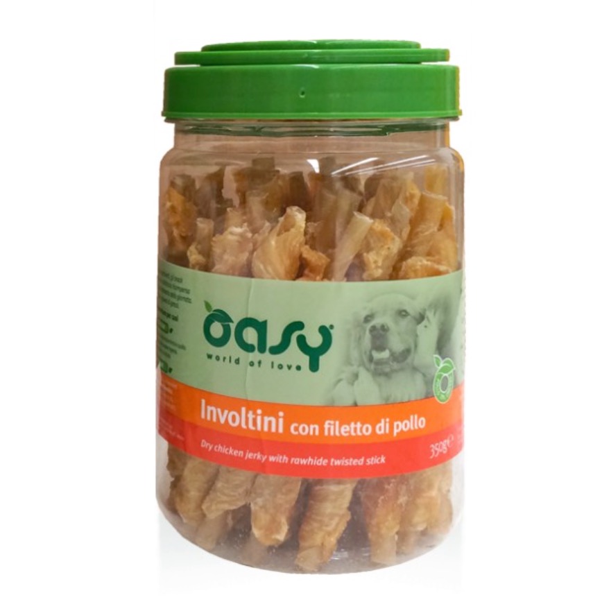 OASY SNACK DOG INVOLTINI CON FILETTO DI POLLO 350 GR