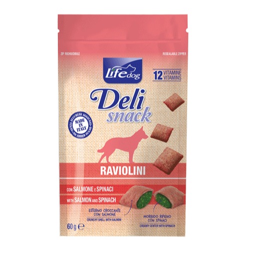 LIFE NATURAL RAVIOLINO SALMONE E SPINACI 60GR