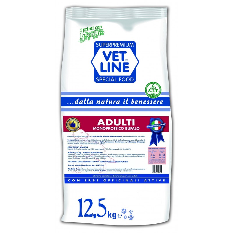 VET LINE CANE  ADULTO BUFALO 12.5KG