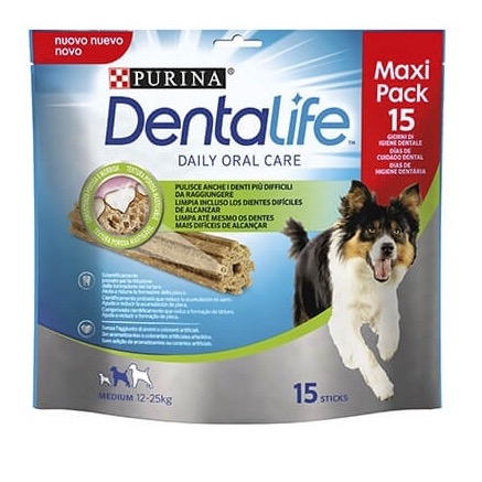 DENTALIFE Cane Snack per l'igiene orale Taglia Medium 15 PEZZI