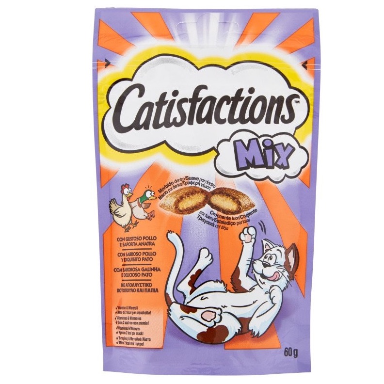 CATISFACTION SNACK POLLO E ANATRA 60GR