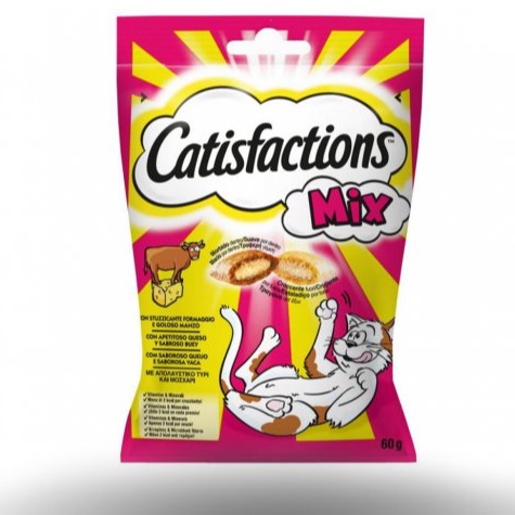 CATISFACTION  SNACK MANZO FORMAGGIO 60 GR