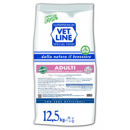 VET LINE CANE ADULTI MAIALE 12.5 KG