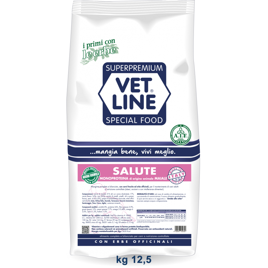 VET LINE CANE SALUTE MAIALE 12.5 KG