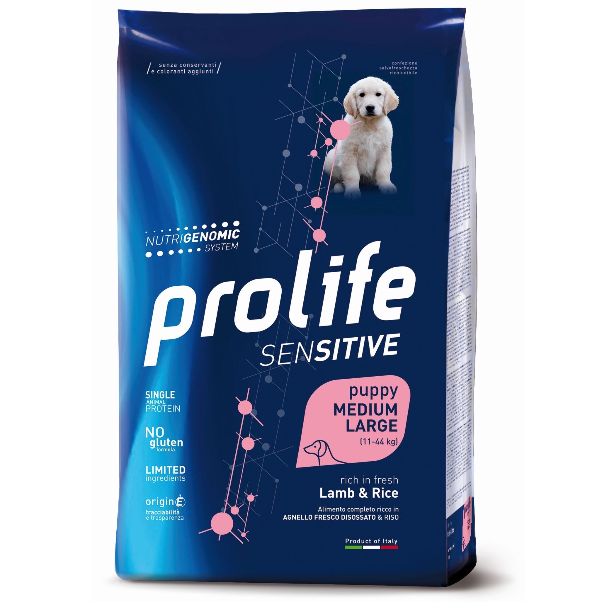 PROLIFE CANE PUPPY SENSITIVE MEDIUM LARGE LAMB & RICE 