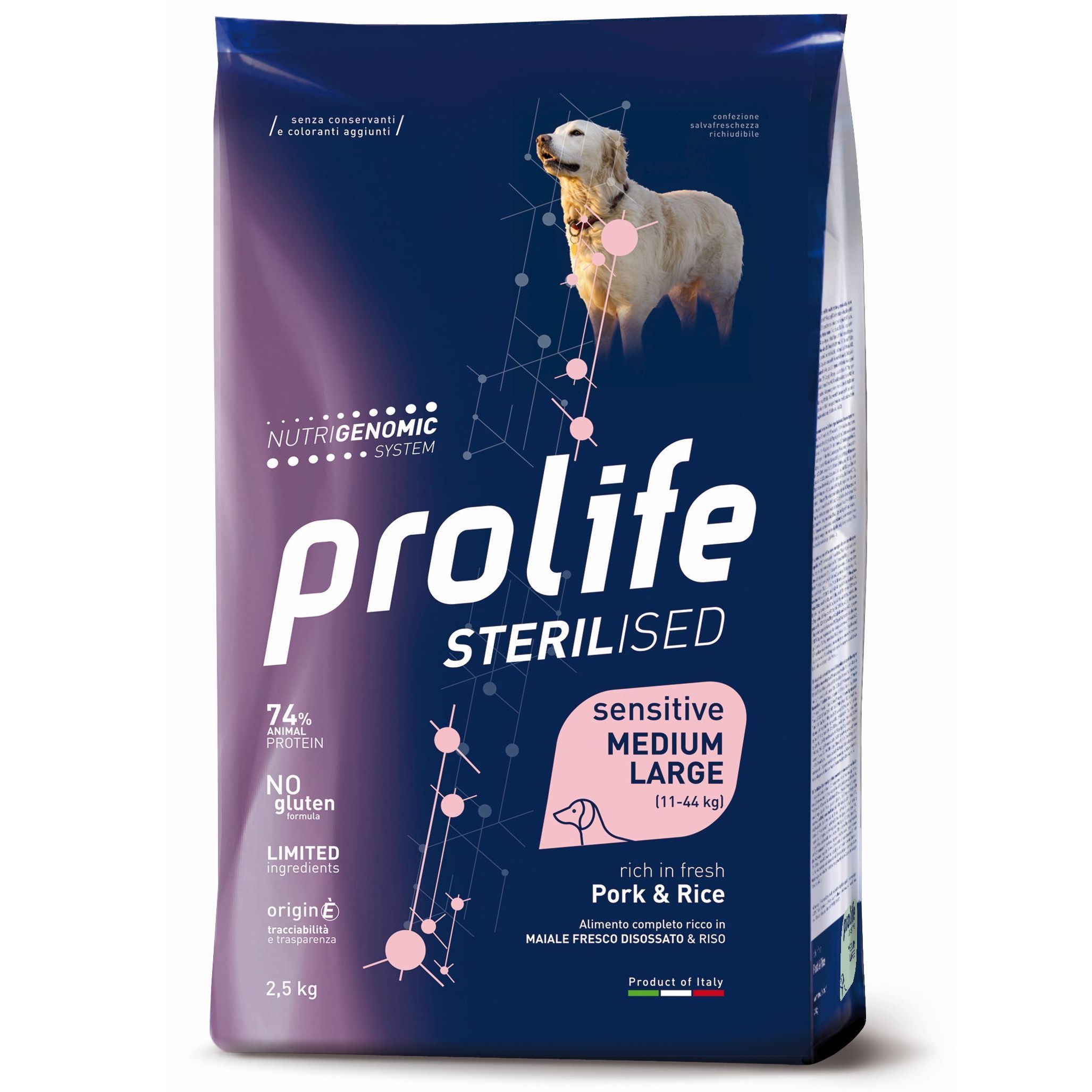 PROLIFE STERILISED MAIALE RISO MED/LARGE 