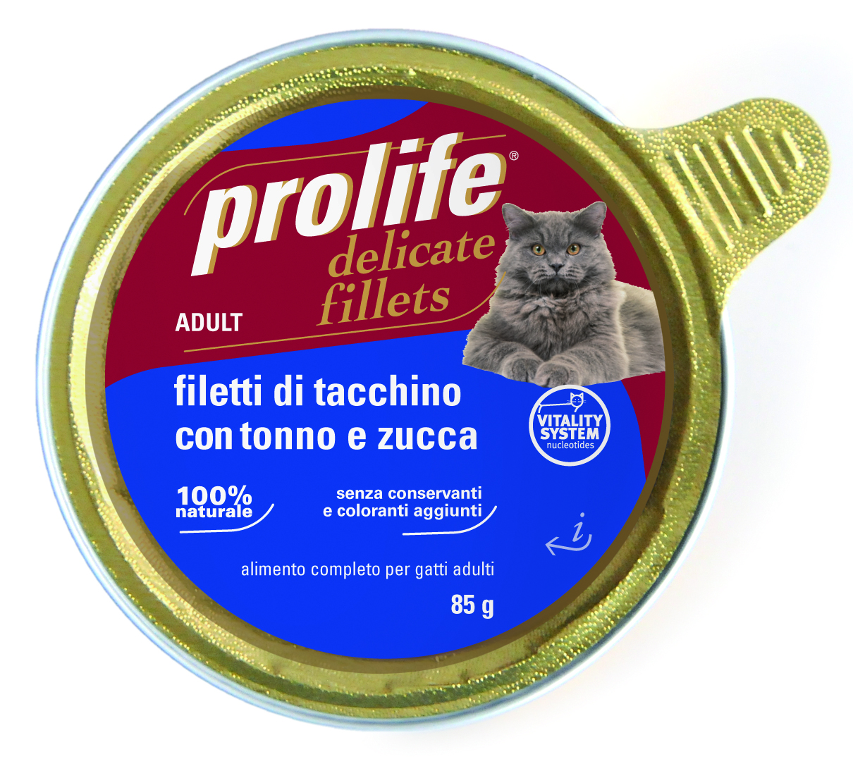 PROLIFE GATTO DELICATE FILLETS DI TACCHINO CON TONNO E ZUCCA 85 G