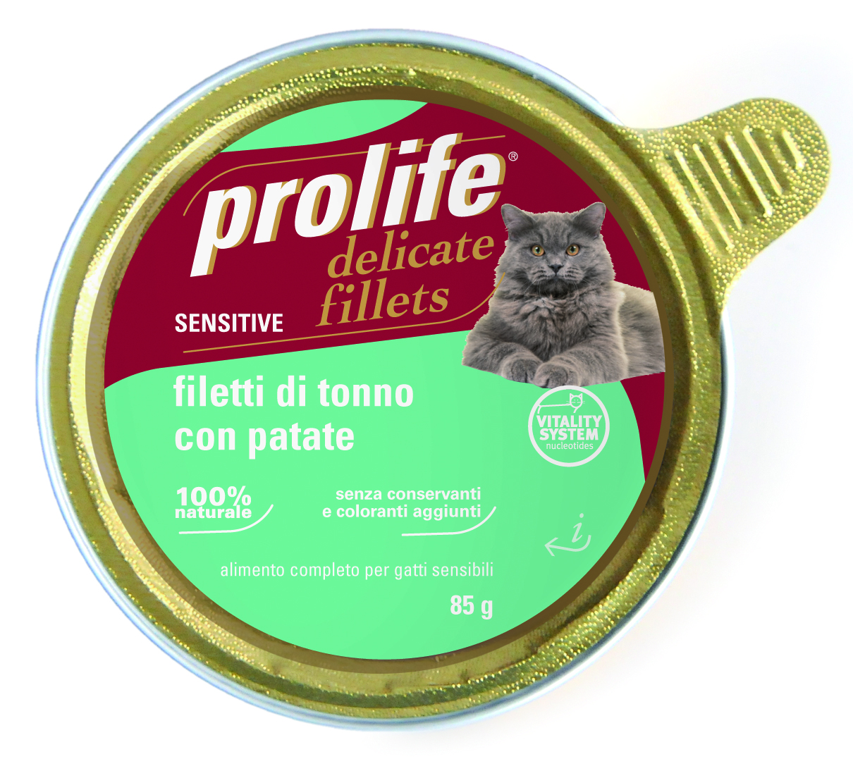 PROLIFE GATTO DELICATE FILLETS FILETTI DI TONNO CON PATATE 85G