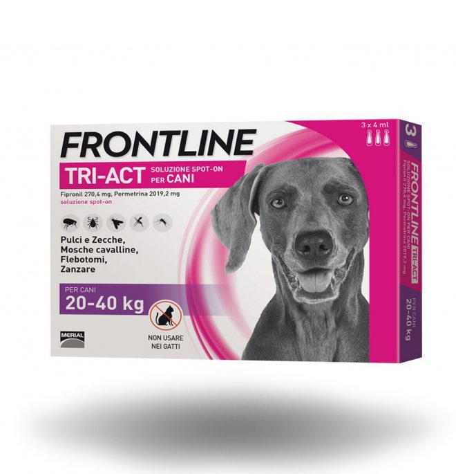 FRONTLINE TRIACT 20-40 KG 3 PIPETTE