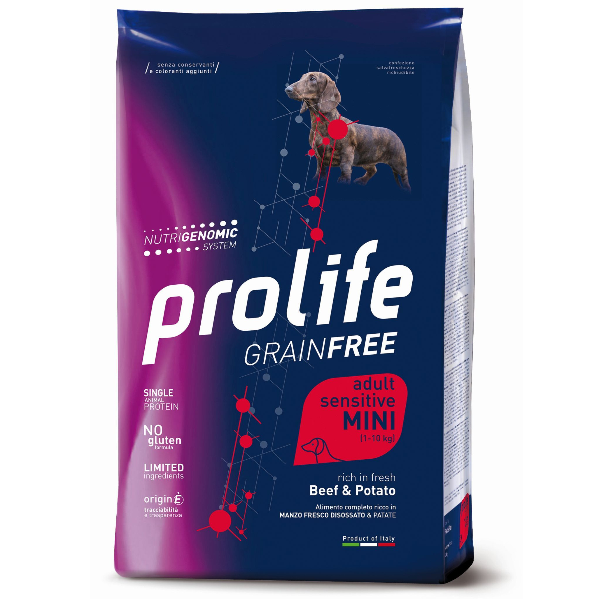 PROLIFE CANE GRAIN FREE SENSITIVE BEEF & POTATO MINI 600G