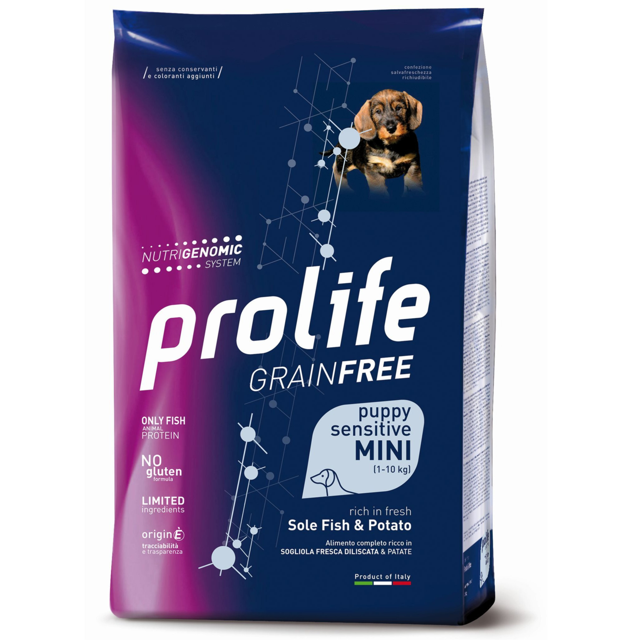 PROLIFE CANE GRAIN FREE SENSITIVE PUPPY SOLE FISH&POTATO MINI 2 KG