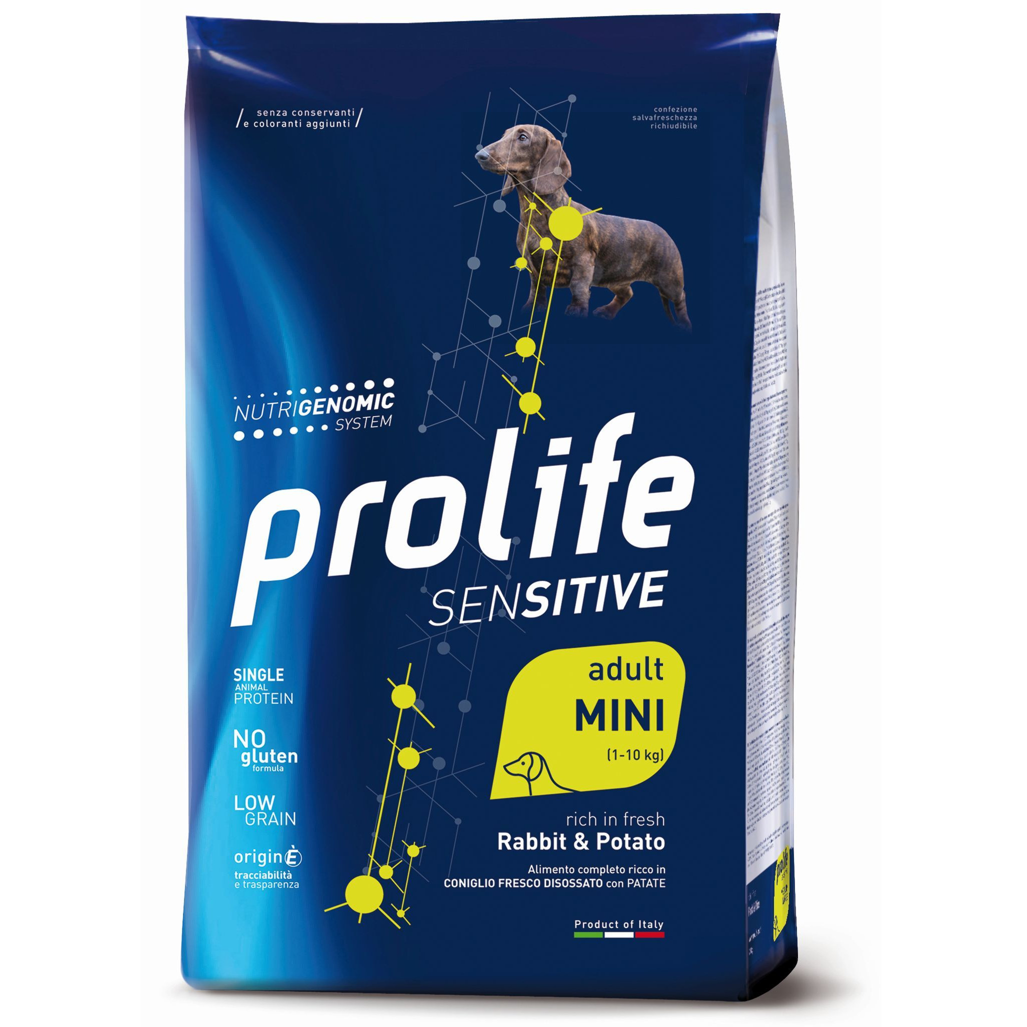 PROLIFE CANE ADULT SENSITIVE CONIGLIO & PATATE MINI 2 KG