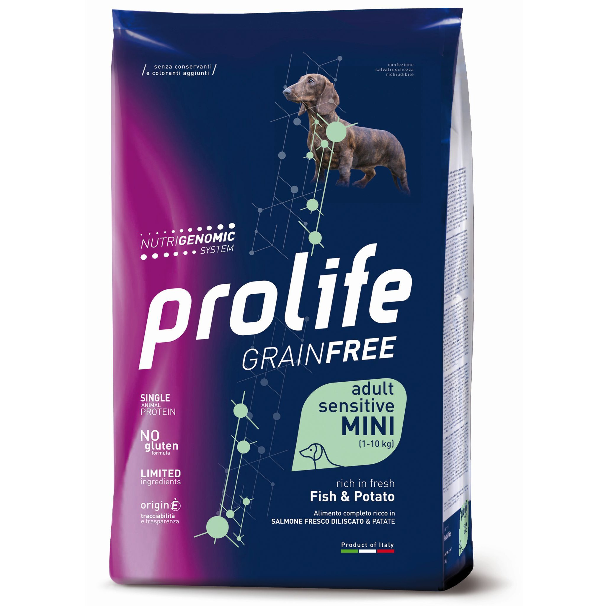 PROLIFE CANE GRAIN FREE ADULT SENSITIVE FISH & POTATO MINI