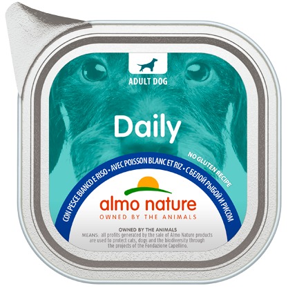 ALMO NATURE DAILY MENU DOGS 100 G CON PESCE BIANCO E RISO