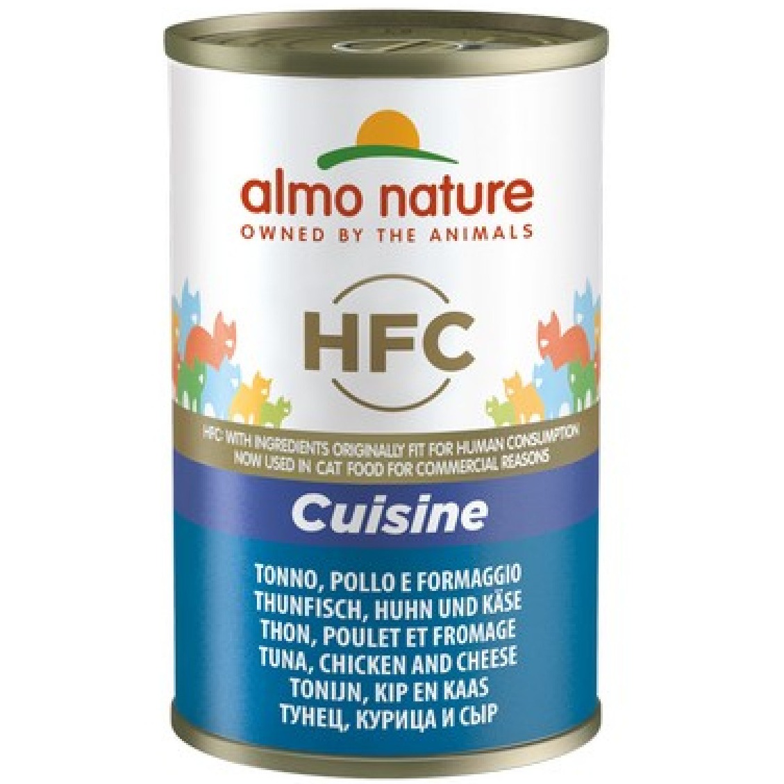 ALMO NATURE HFC  TONNO/POLLO/FORMAGGIO 140 GR 