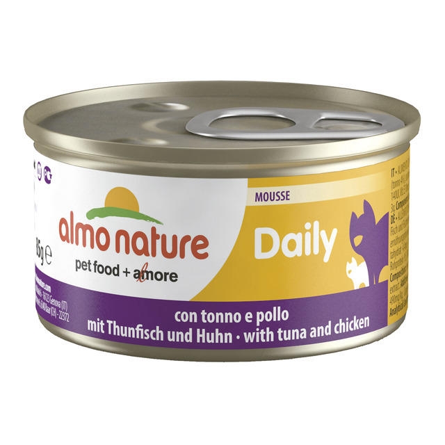 ALMO NATURE DAILY MENU CATS 85 G MOUSSE CON TONNO E POLLO